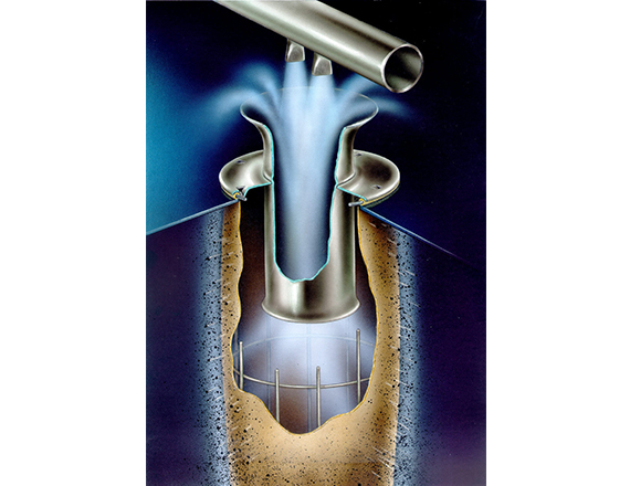 Scheuch hot gas filter and emc technology nozzle illustration